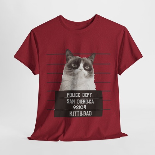 "T-shirt unisex cotone pesante Cat Lover ""Kitty Bad""" - Foto 110 di 118