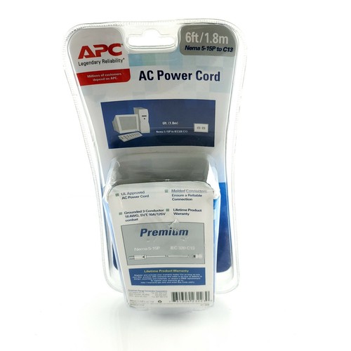 Premium APC 6Ft AC Power Cord For Use With Most Desktop Black Color USA Seller - Picture 4 of 12