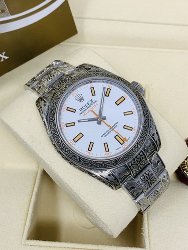 Rolex Milgauss Custom Engraved White Dial Ref. 116400 - Picture 3 of 12