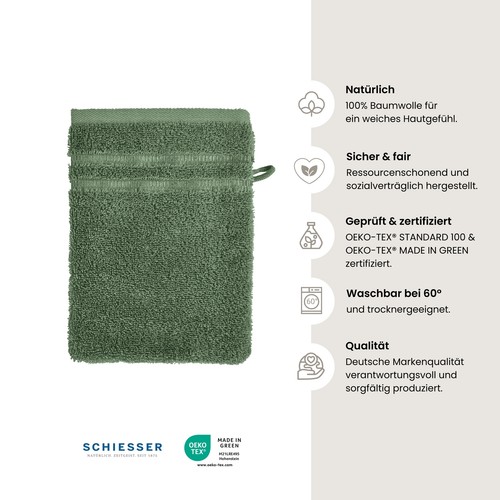Schiesser Waschhandschuhset Milano | 5-teilig | 16x22 cm | 11 Farben | Bordüre - Bild 8 von 72