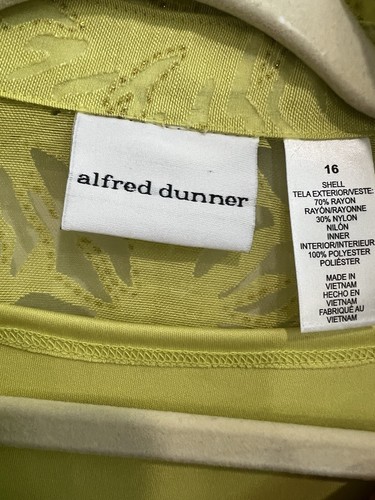 Blusa Alfred Dunner 2 por 1 Talla 16 Gráfico Manga 3/4 Burnouts Bling Estrás - Imagen 9 de 13
