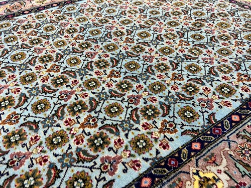 3 Fuß 5 Zoll x 5 Fuß 1 Zoll Handgeknüpfter 100 % Wolle Flor Tebrize Teppich - Vorleger - Bild 10 von 15