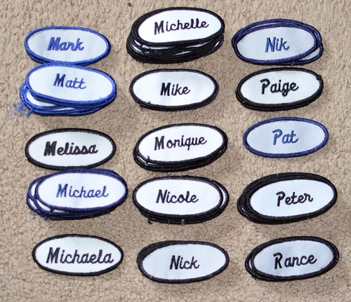Embroidered Name Tag Patch for Employee Shirt Uniform Jacket Vest Mechanic Shop - Picture 133 of 182