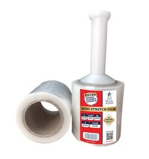 Mini Stretch Film, 2 Pack with Handle, 5” 1000 feet 80 Gauge (20 Micron) Indu...