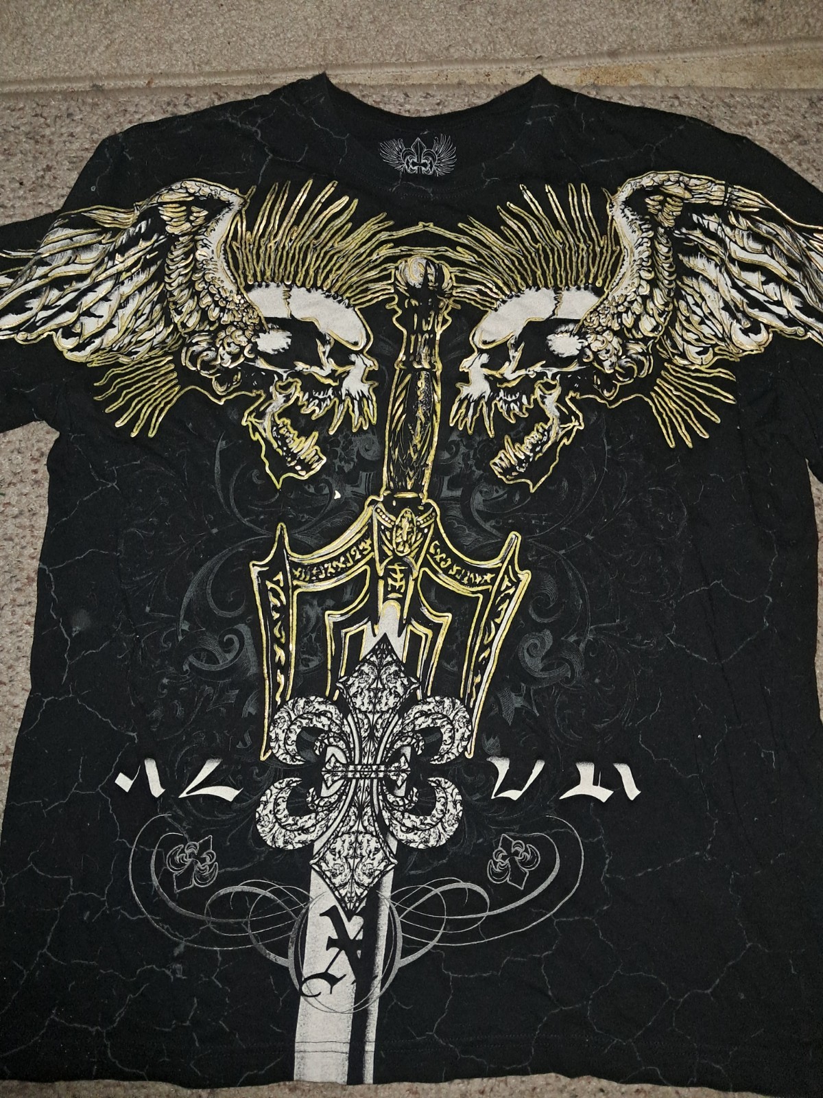 Rare Grail Y2K Xzavier Affliction Style Tee XXL - Gem