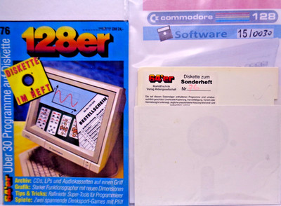 COMMODORE 128 -- OVER 30 PROGRAMS (M&T FLOPPY DISK FOR 128's SPECIAL 76)
