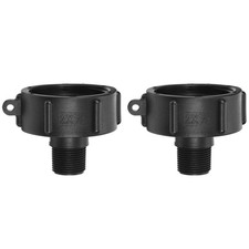 2pcs IBC Tote Adapter 2" Female BUT Coarse Male Thread 275-330 G Drain Connector