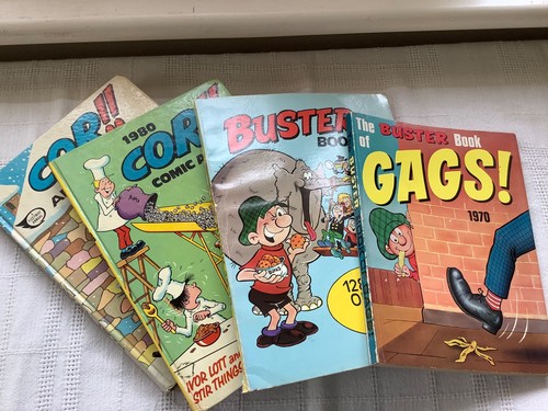 Cor annual 1974, 80 & Buster book 1978 & Buster Gags 1970