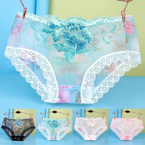 Briefs Underwear Lace Nylon+Spandex Panties Plus Seamless Sexy Transparent - Picture 3 of 17