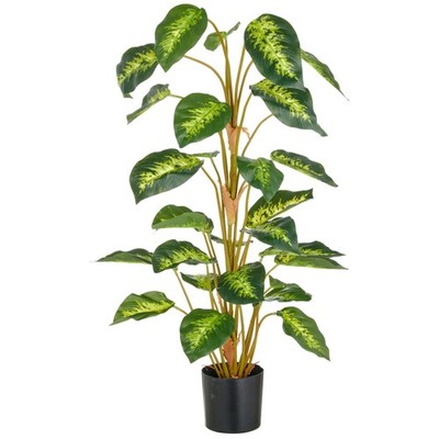 Kunstpflanze Dieffenbachia reeva, Farbe grün, inkl. Kunststoff-Topf, Höhe ca. 90