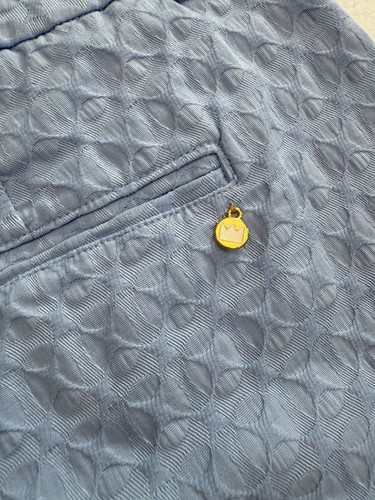 Crown & Ivy Women’s Shelby Blue Scalloped Cotton Mid Rise Tweed Button Shorts 10 - Picture 6 of 10