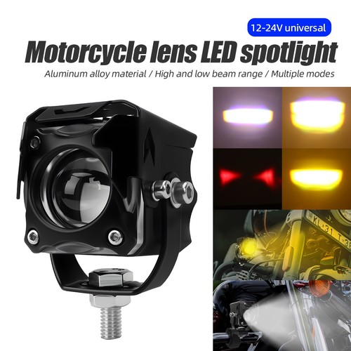 Motorcycle LED Auxiliary Headlight White Yellow Fog Lights with Low Power Use - Picture 11 of 12