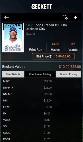 1986 Topps Traded - Bo Jackson #50T (RC) - Bild 4 von 4