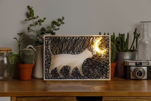 DIY String Art Creative Kit "Night walk" 7.5"x11.4" / 19.0x29.0 cm - Picture 2 of 7
