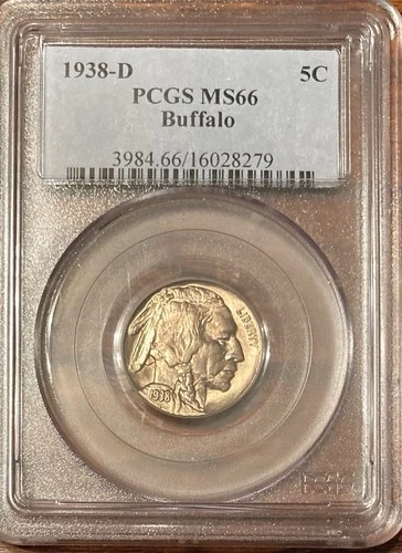 1938-D Buffalo Nickel PCGS MS66