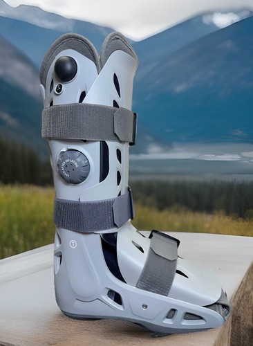 New Aircast AirSelect Elite Large Gray Open Frame Walker Brace and Walking Boot