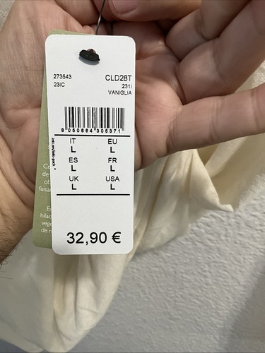 Intimissimi Modal Cashmere Ultralight High Neck Top Vaniglia Size L Nwt - Picture 3 of 4