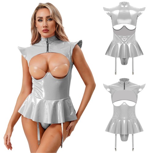 Mujeres Mono Juegos con disfraces Prendas para club nocturno Trajes traviesos Aspecto húmedo Una pieza Sexy Rave - Imagen 30 de 83