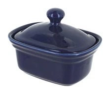 Blue Rose Polish Pottery Cobalt Butter Tub