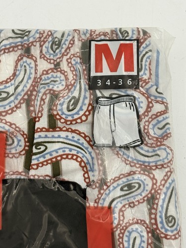 Vintage 1996 Hanes Men’s Full Cut Boxers 3 Pack M 34-36 NOS Sealed Paisley - Picture 2 of 4
