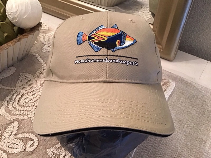 New SURFWARE Hawaiian Classics Humuhumunukunukuapua`a Fish Hat Cap, KHAKI