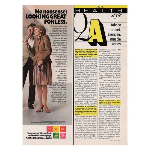 Lubriderm Lotion No Nonsense Panty Hose Vintage Magazine Print Ad 1983 - Picture 2 of 2