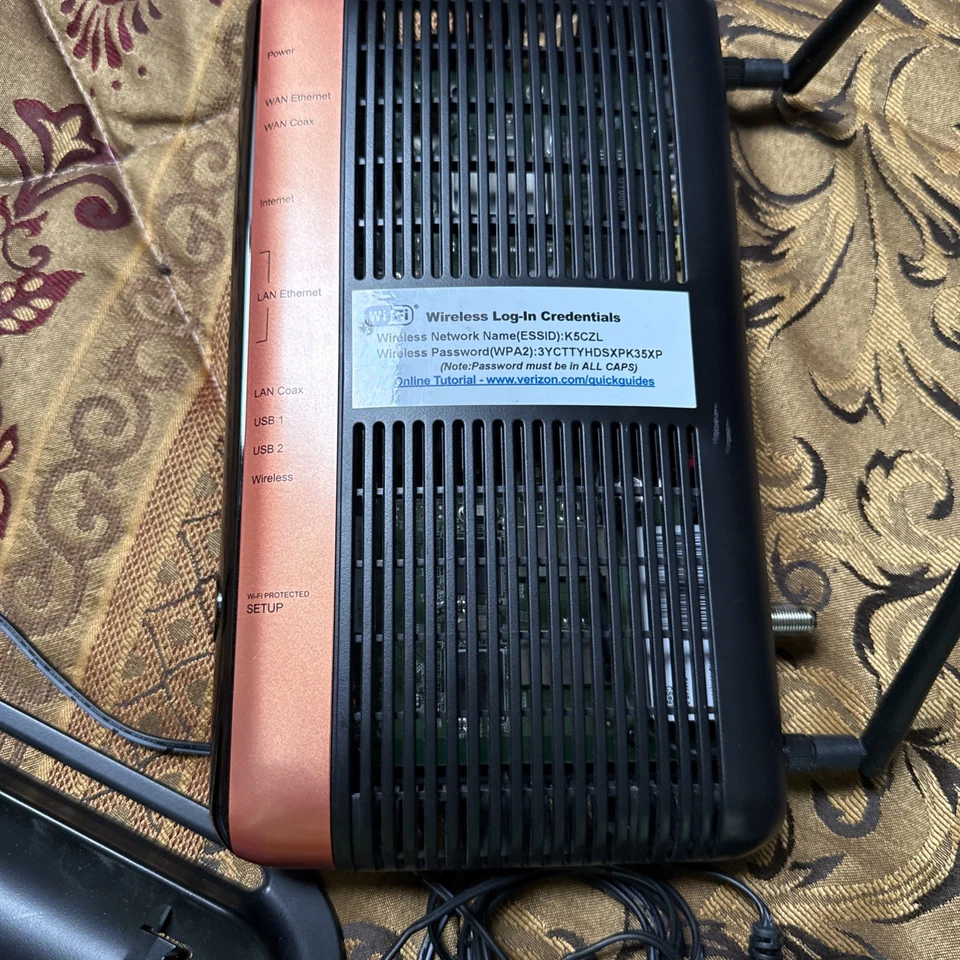 Verizon FIOS Actiontec MI424WR Rev I Wireless Router Cable Modem w/ power supply - Image 3 of 4