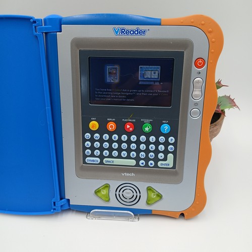 Vtech V.Reader Electronic Reading Learning System Tablet Blue W Chuggington Game - Picture 3 of 10