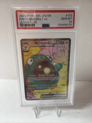 2025 POKEMON JTG EN-JOURNEY TOGETHER ULTRA RARE #172 IONO'S BELLIBOLT EX PSA 10