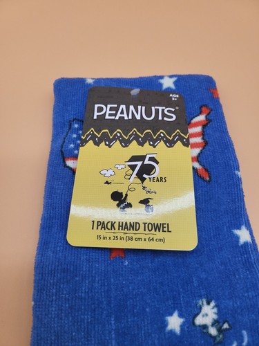 Peanuts New 2025 Snoopy & Woodstock Patriotic Hand Towel 1 Pack 15in x 25in - Picture 10 of 12