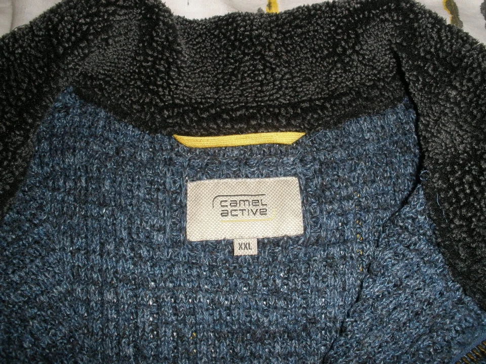 Camel active Herren Strickpullover Troyer Gr. XXL, warm blau Winter Ski Freizeit - Bild 2 von 3