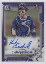 2021 Bowman Chrome Prospect Purple Refractor /250 Kale Emshoff #CPA-KE Auto 1l2