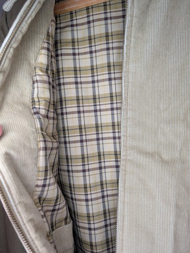 M und S Cordjacke Herren Large Beige Cordoroy Kragen Bomber Marks & Spencer - Bild 9 von 14