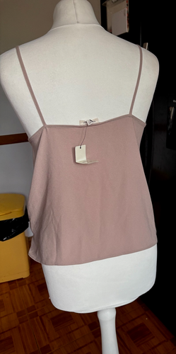 BNWT Ladies RIVER ISLAND Light Pink DRAPEY HANKY HEM BAR STRAPPY Blouse Top 10 - Picture 5 of 5