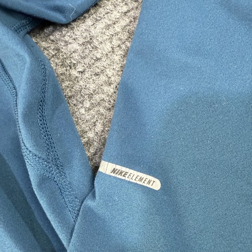 Nike Running Element Pullover Herren Medium Blau Half Zip Shirt Daumenlöcher Dri-FIT - Bild 6 von 12