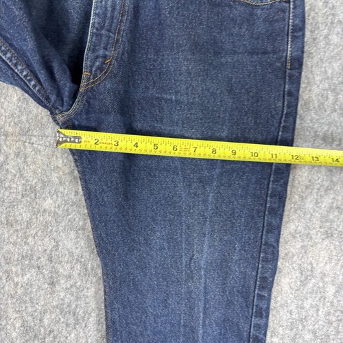 Vintage Y2K Levi's 505 Jeans 35 x 30 Blue Denim Straight Fit Dark Wash Mexico - Picture 9 of 18