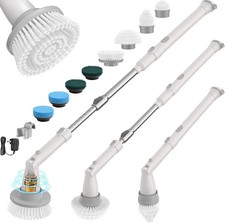 Electric Spin Scrubber, Shower Scrubber with Long Handle, 2 Spin Speeds,Electric
