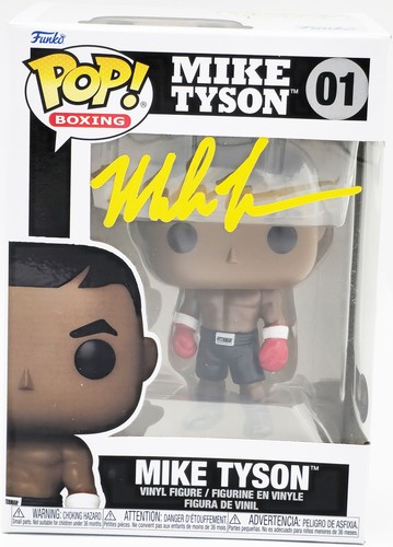 MIKE TYSON AUTOGRAPHED FUNKO POP VINYL FIGURINE #01 BECKETT BAS QR STOCK #237081 - Picture 2 of 6