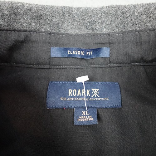 Roark Nordsman Flanellhemd Herren XL anthrazit meliert Wollmischung Druckknöpfe RW608 - Bild 7 von 12