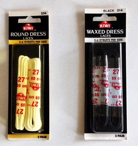 Cordones para zapatos Cordo-Hyde / Dawhide / KIWI / cuero crudo / vintage 1 o LOTE de 6 y 12 - Imagen 25 de 25