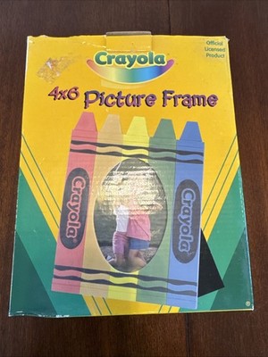 Vintage 2003 Crayola 4x6 Picture Frame Colorful Crayon Design NIB w Box