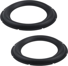 2 Pcs 10" Black Perforated Rubber Speaker Foam Edge Surround Rings US