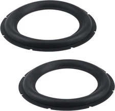 2 Pcs 10" Black Perforated Rubber Speaker Foam Edge Surround Rings US