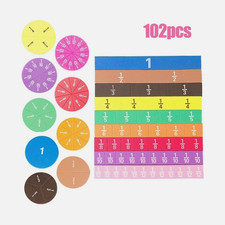 High-Quality 156 PCS Fraction Learning Set with Magnetic Tiles and Circles