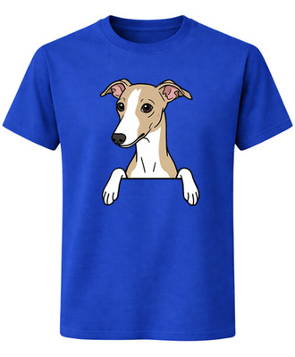 Windhund Hund T-Shirt süß Cartoon spuckt Welpe Haustier Liebhaber Grafik Unisex Tee