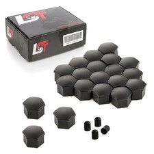20x Felgen Radschraube Abdeckkappe Sechskantkappen 17 mm schwarz für CITROEN