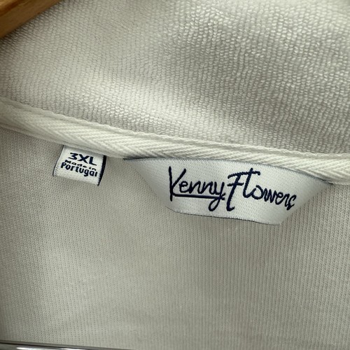 Kenny Flowers Shirt Mens 3XL White The Casa Blanca Terry Cloth Polo - Picture 4 of 6