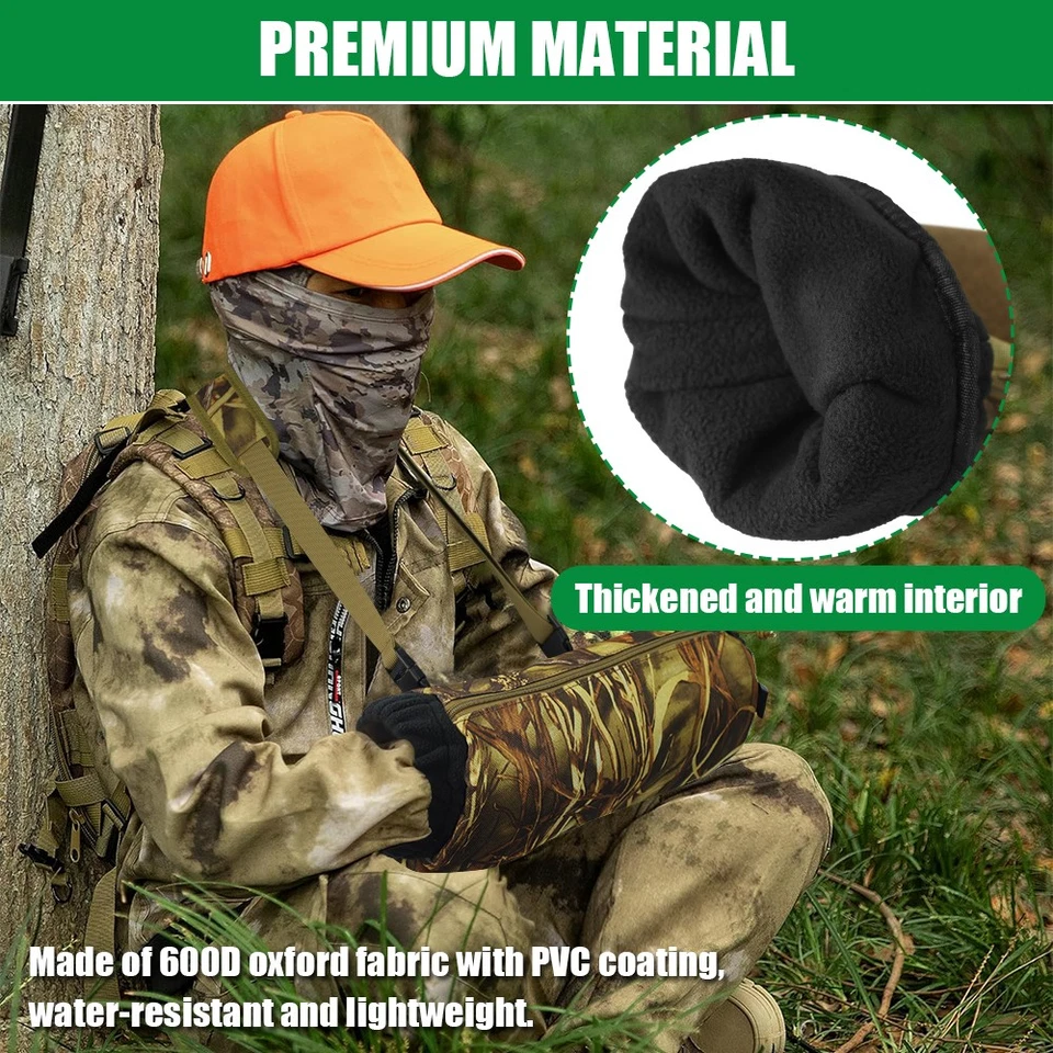 Tactical Hand Warmer Muff Vest Drop Pouch for Winter Outdoor Hunting Football - Image 3 of 4