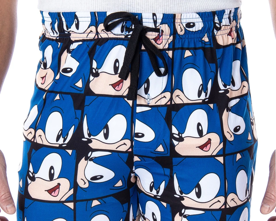 Pantalones de pijama Sonic The Hedgehog para hombre con patrón facial para dormir Foto 2 de 4