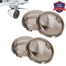 4x Motorcycle Turn Signal Blinker Smoke Lens Cover For Harley Sportster 883 1200